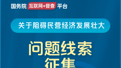 男女鸡吧插屁股骚视频国务院“互联网+督查”平台公开征集阻碍民营经济发展壮大问题线索